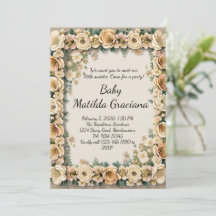 Elegant Baby announcement invitation