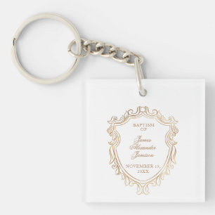 Elegant Baby Baptism Key Ring