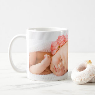 Elegant Baby Birth Announcement – with Photo Coffee Mug