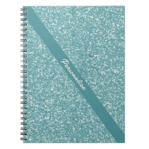 Elegant Baby Blue Glitter Trendy Chic Personalised Notebook