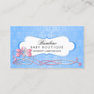 Elegant Baby Boutique Blue Shimmer Business Card