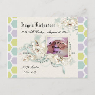 Elegant Baby Boy or Girl Scrapbook Photo Frame Postcard