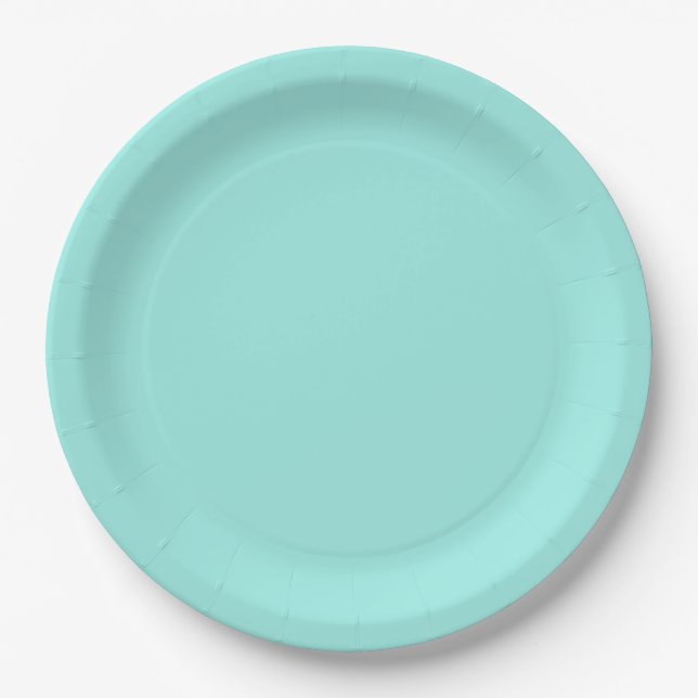 Elegant Baby & Co Teal Baby Shower Paper Plate (Front)