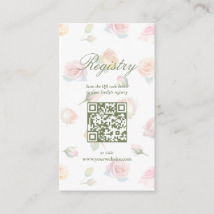 Elegant Baby In Bloom Baby Shower Registry Enclosu Enclosure Card