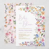 Elegant Baby in Bloom Wildflower Baby Shower
