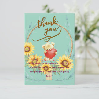 Elegant Baby personalized Flat Thank You Card