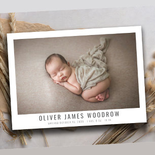 Elegant Baby Photo Collage Birth Announcement