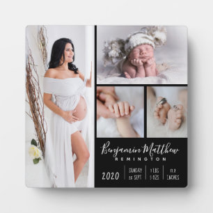 Elegant Baby Photo Family Keepsake Plaque