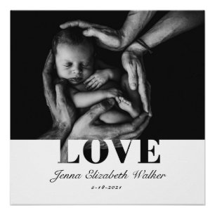 Elegant Baby Photo Love Typography Poster