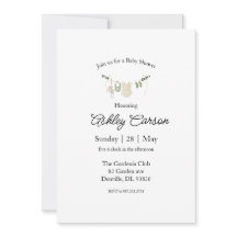 Elegant Baby Shower Announcement Card