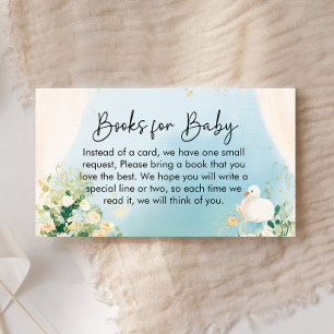 Elegant Baby Shower Books For Baby Enclosure Card