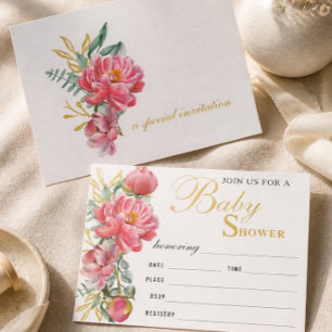 Elegant Baby Shower Fill In Invitation