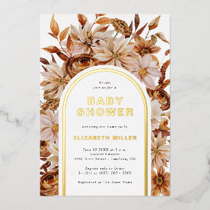 Elegant Baby Shower Foil Invitation