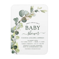 Elegant Baby Shower Greenery Eucalyptus