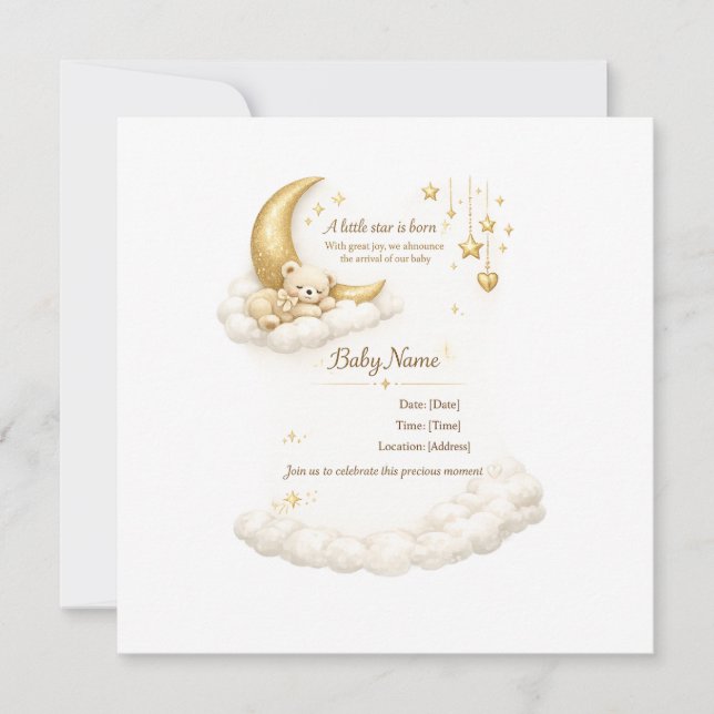 Elegant Baby Shower Invitation (Front)