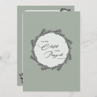 Elegant Baby Shower Invitation- 1 Samuel 1:27 Invitation