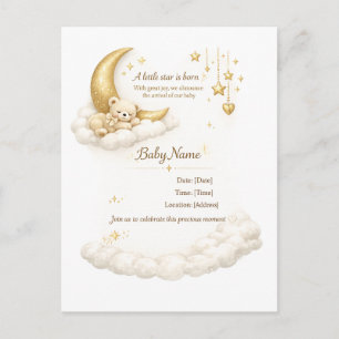 Elegant Baby Shower Invitation Postcard