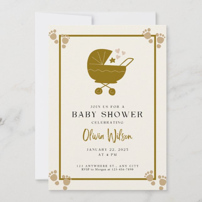 Elegant Baby Shower Invite (Front)