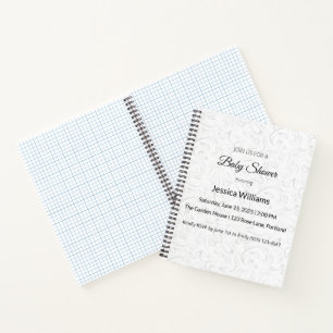 Elegant Baby Shower Keepsake Notebook