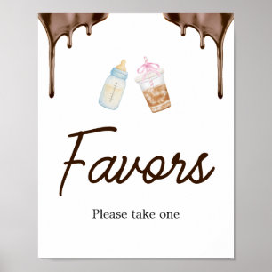 Elegant baby shower paper poster