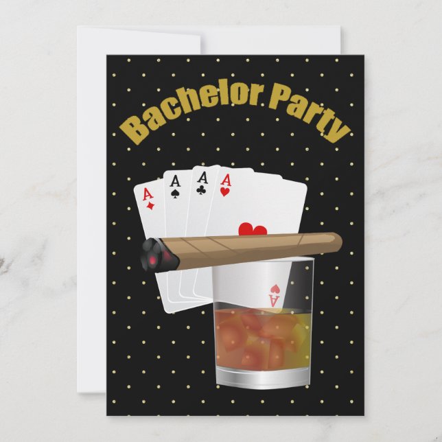 Elegant Bachelor Party Invitation (Front)