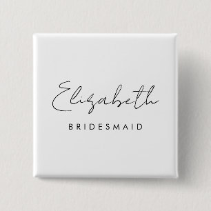Elegant Bachelore Bridesmaid Womens Square 15 Cm Square Badge