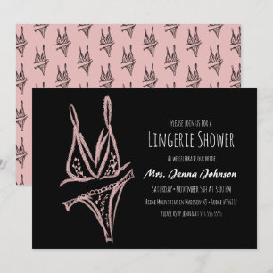 Elegant Bachelorette Lingerie Bridal Shower Pink