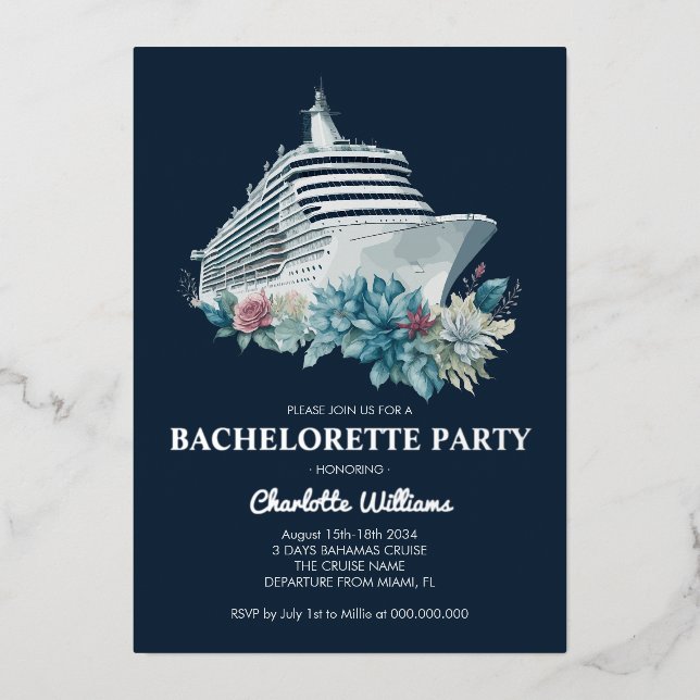Elegant Bachelorette Party Cruise Ship (Front)