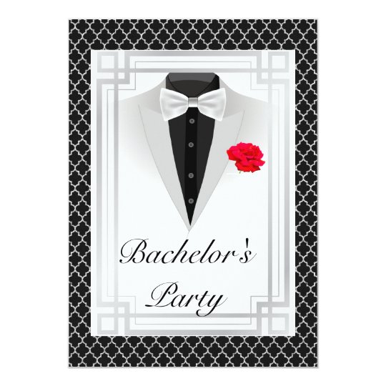 Elegant Bachelor's Party Invitation in Silver