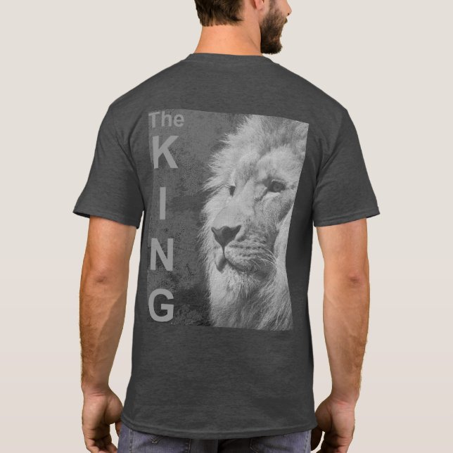 Elegant Back Print Modern Pop Art Lion Head Men's T-Shirt (Back)