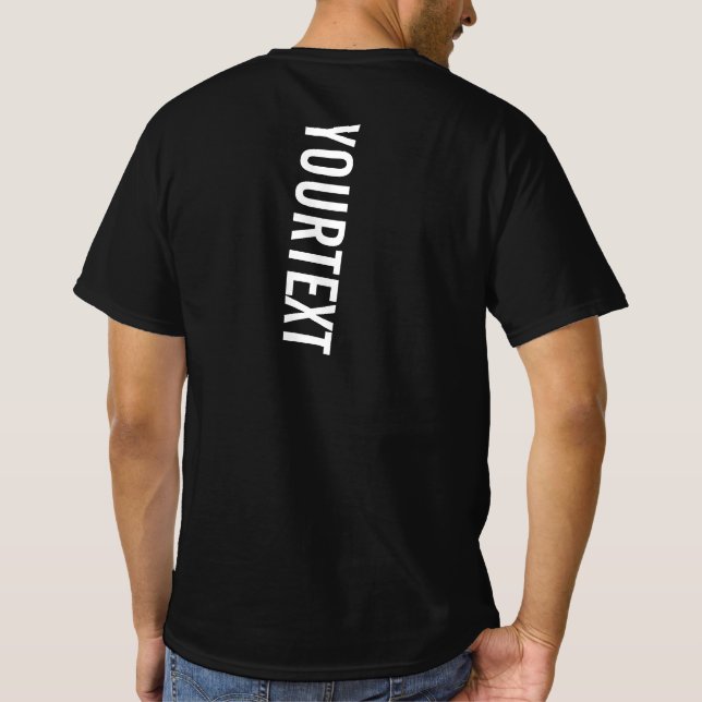 Elegant Back Print Template Mens Modern Large Text T-Shirt (Back)
