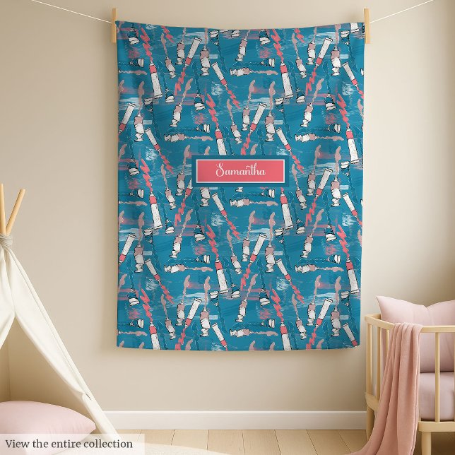 Elegant back to school fleece with custom name blanket (Elegant back to school fleece with custom name)