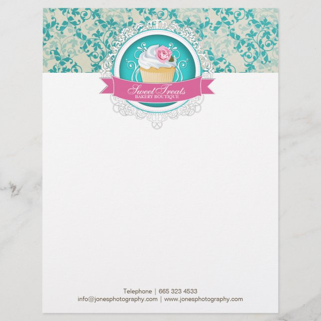 Elegant Bakery Letterhead Design (Front)
