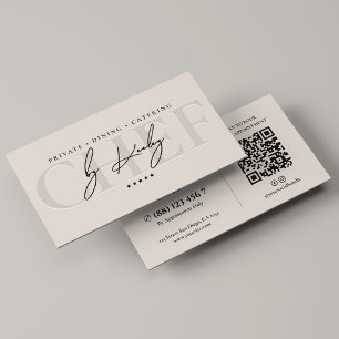 Elegant Bakery Pastry Chef Kitchen Caterer Sand Business Card