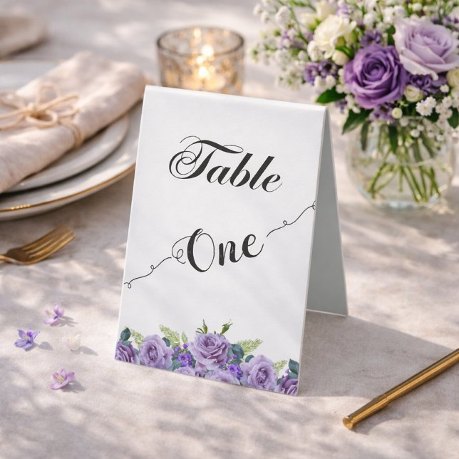 Elegant balck Calligraphy Table One Table Number (Creator Uploaded)