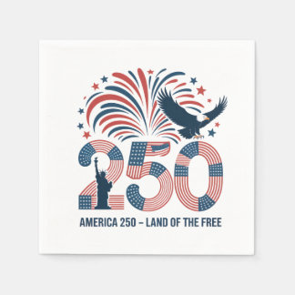 Elegant Bald Eagle America 250 Land of the Free  Napkin