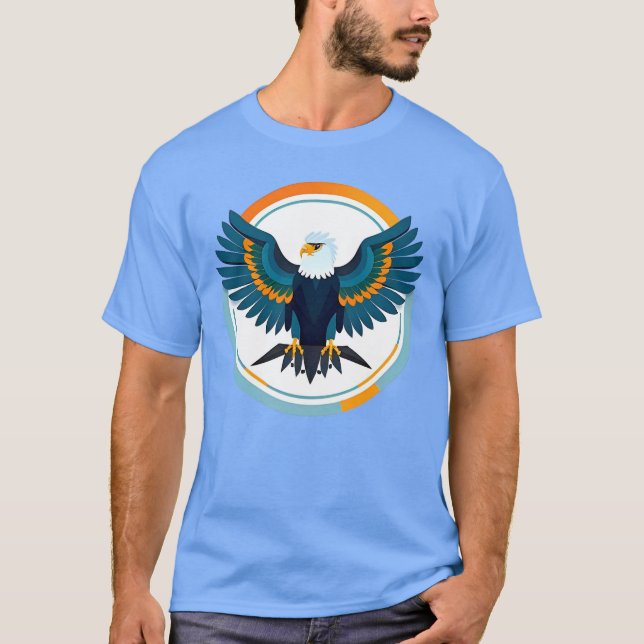 Elegant Bald Eagle Emblem T-Shirt (Front)