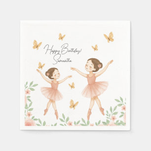 Elegant Ballerina Birthday Party Paper Napkin