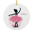 Elegant Ballerina Silhouette Ballet Christmas