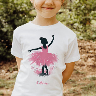 Elegant Ballerina Silhouette Ballet T-Shirt