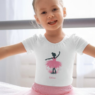 Elegant Ballerina Silhouette Ballet Toddler T-Shirt