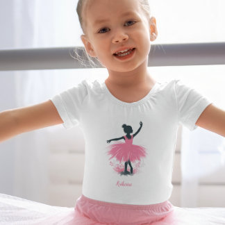 Elegant Ballerina Silhouette Ballet Toddler T-Shirt