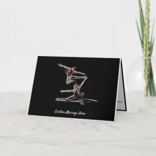 Elegant Ballet Abstract Dancers Note Card