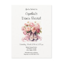 Elegant Ballet Dance Recital Invitation