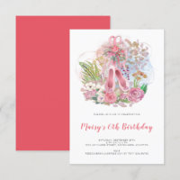 Elegant Ballet Pumps Pink Girl 6th Birthday Party