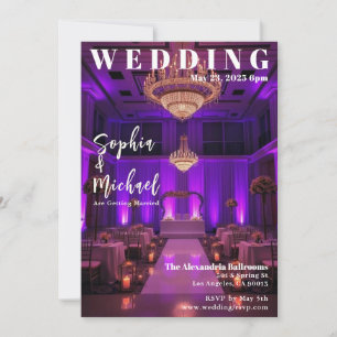 Elegant Ballroom Magazine Cover Wedding  Invitation