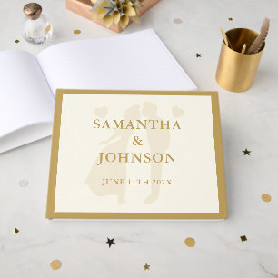 Elegant Ballroom Vintage Ivory Wedding Guest Book