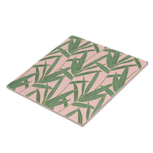 Elegant bamboo foliage design tile (Side)