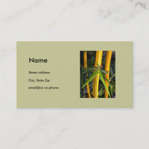 Elegant Bamboo personal business card template