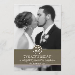 Elegant Band Anniversary Photo Invitation